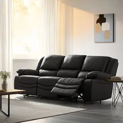 BASEMENT HOME - Sofá Reclinable 3 Cuerpos Lucas