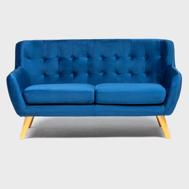 MICA - Sofá 2 Cuerpos Velvet Rihanna Mica Azul