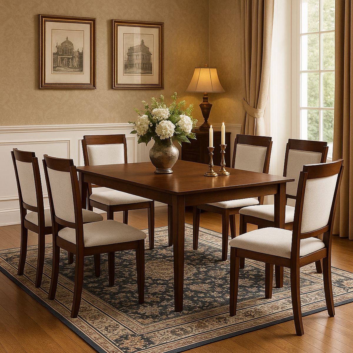 ROBERTA ALLEN - Juego De Comedor Da Vinci 6 Puestos Café Roberta Allen