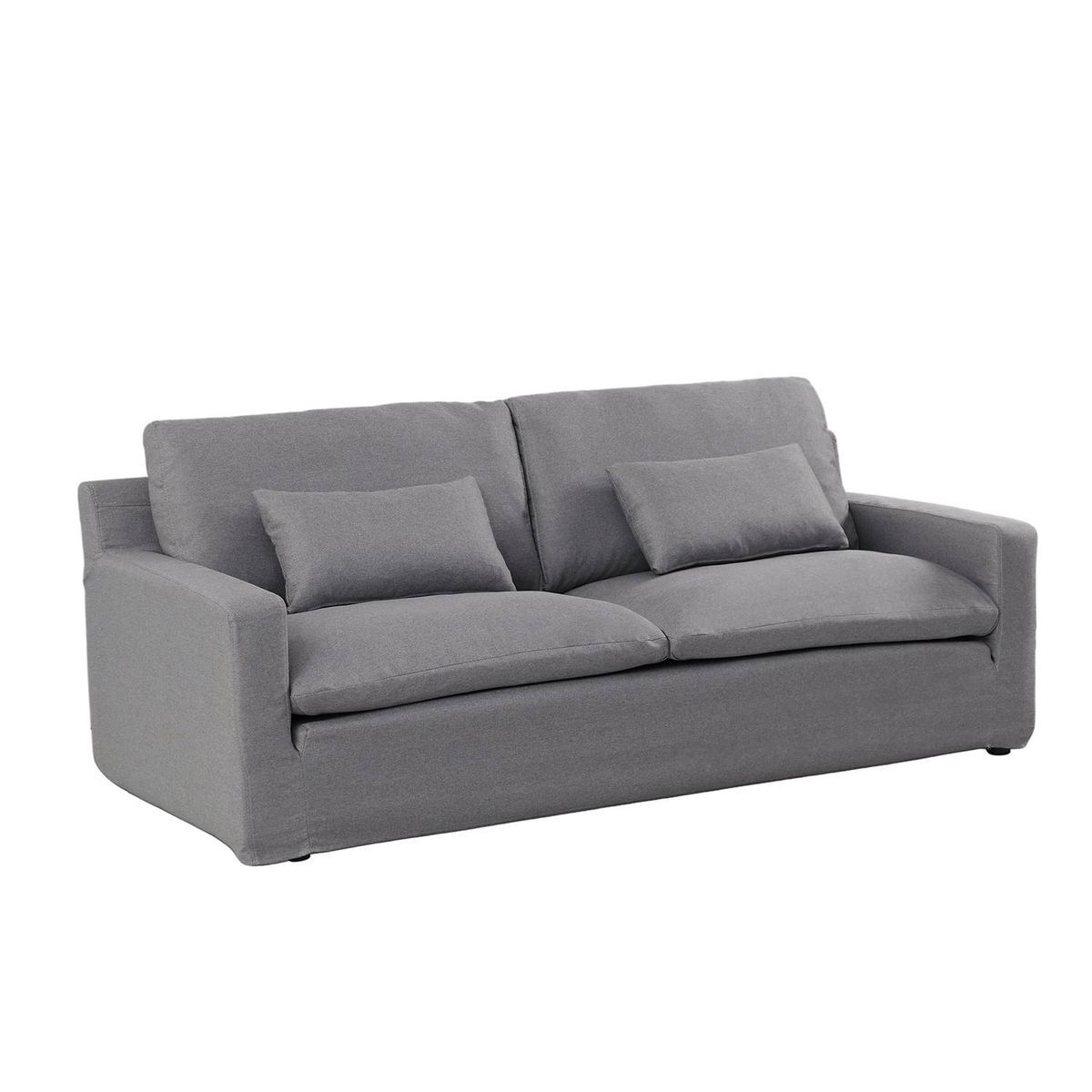 BASEMENT HOME - Sofá 3 Cuerpos Aoki Basement Home Tela Gris