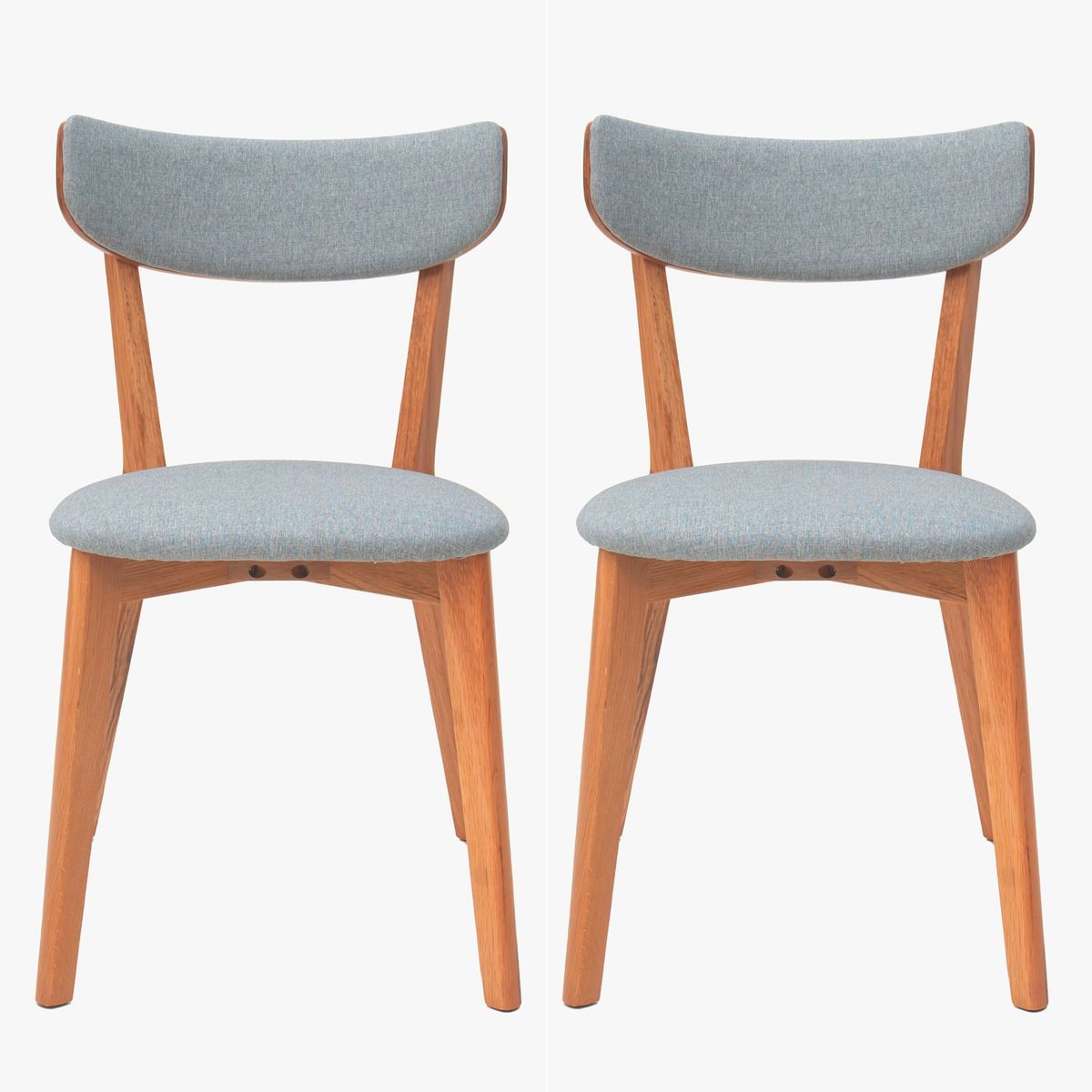 BASEMENT HOME - Par de Sillas Comedor Basement Home Barrali Tapizadas Gris