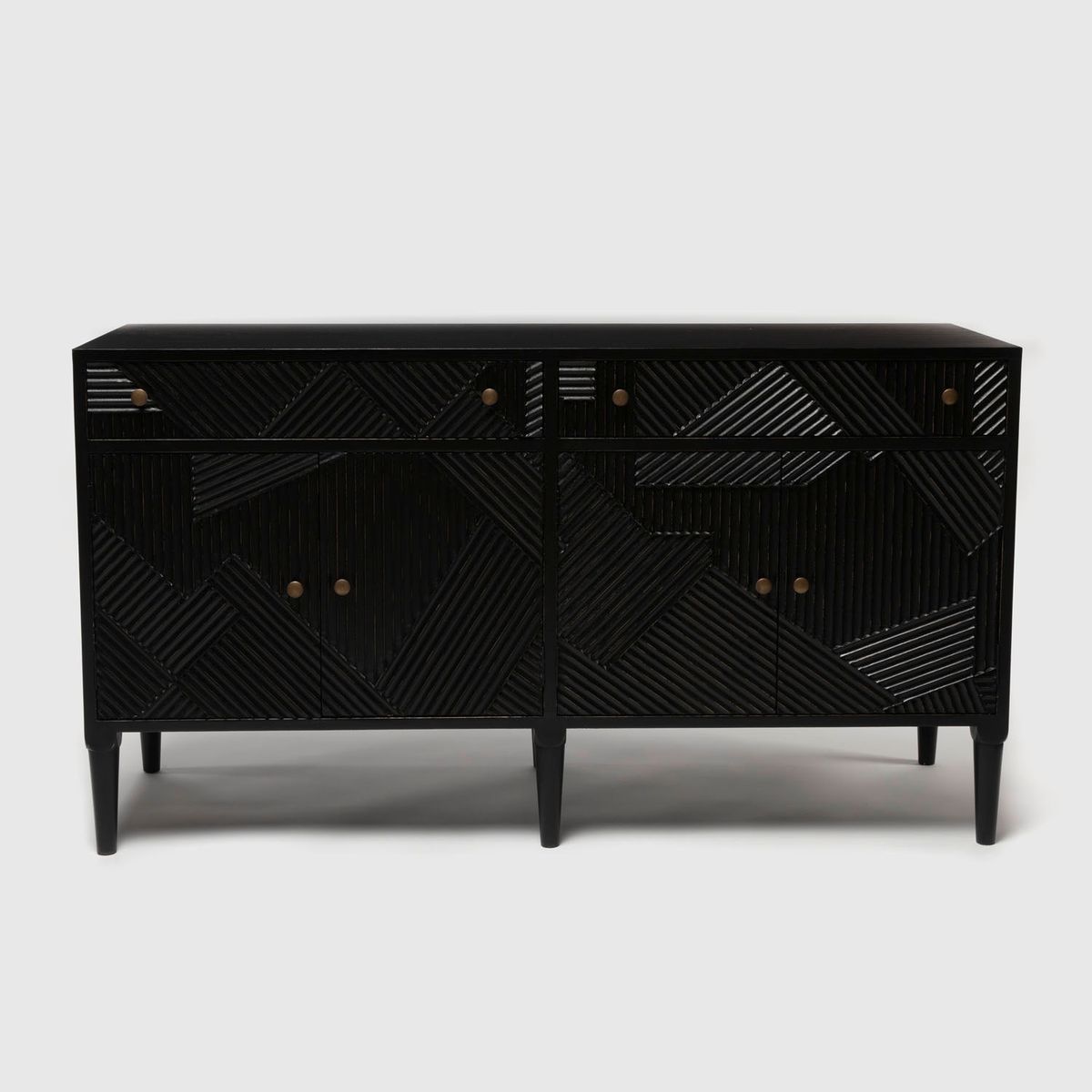 ROBERTA ALLEN - Buffet Agustin 4 Puertas 2 Cajones Negro Roberta Allen