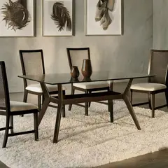 BASEMENT HOME - Mesa de Comedor Vidrio 6 Puestos Margot
