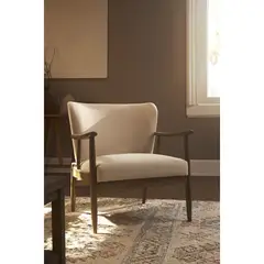 BASEMENT HOME - Sitial Asahi Madera Fresno Tapiz Beige