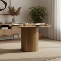 Mesa De Comedor Nola Redonda Roble 120 cm