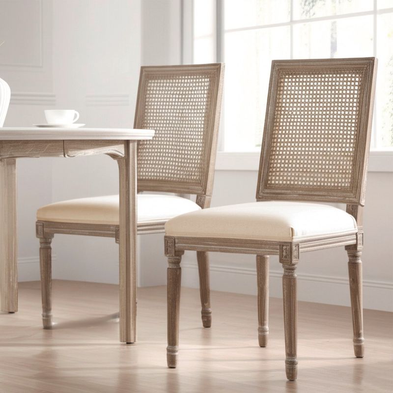 ROBERTA ALLEN - Par de Sillas Comedor Roberta Allen Cannes Clásicas Beige