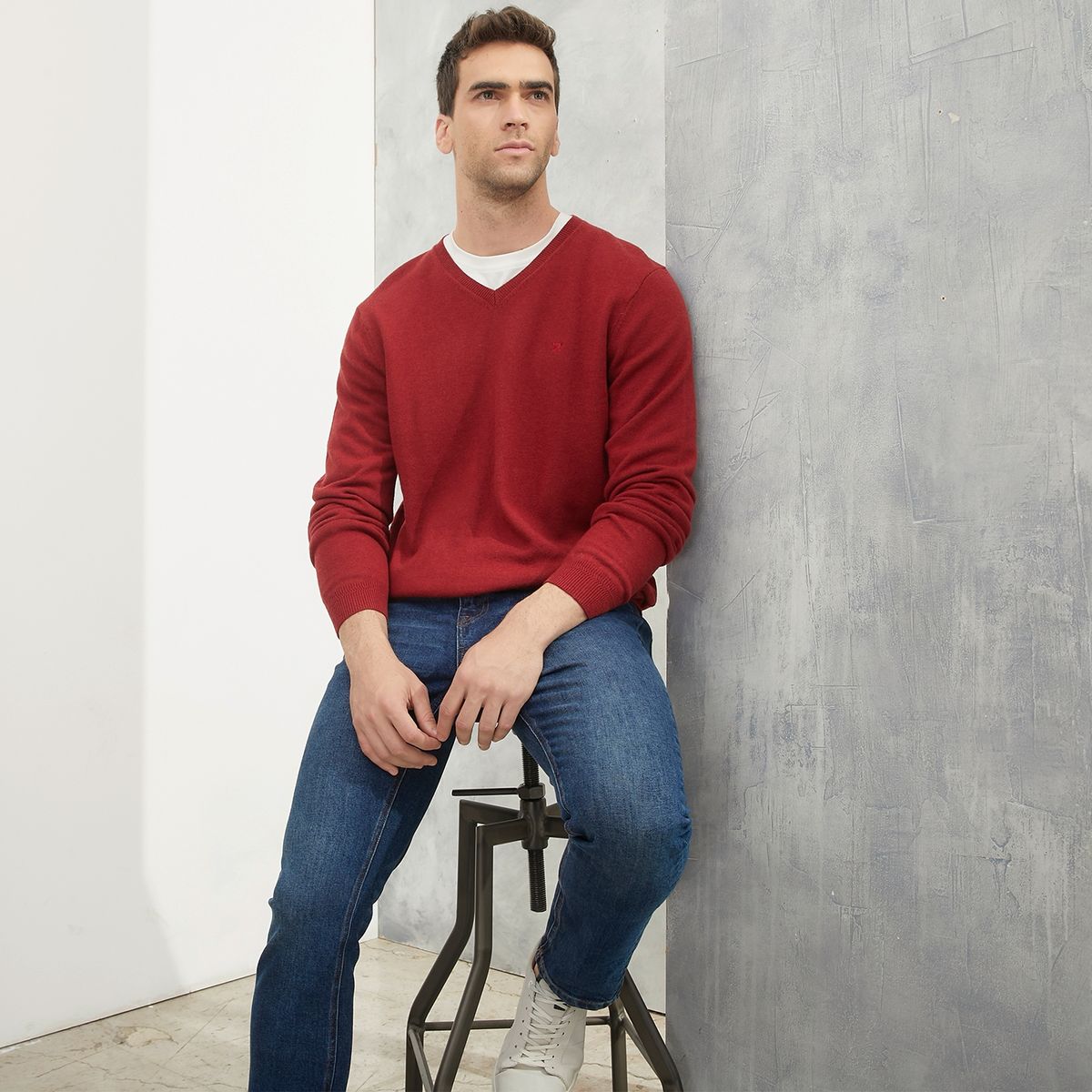 WOLF&HANK - Sweater Chaleco 100% Lana Merino Hombre Wolf&Hank