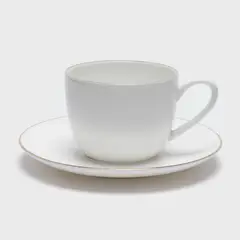 FLORENCIA - Taza Té con Platillo Borde Dorado