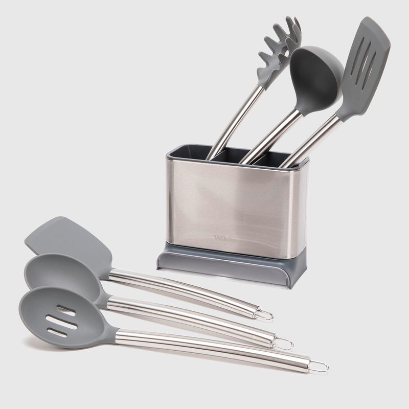 WURDEN - Set de Utensilios Wurden Acero Inoxidable y Silicona 6 Piezas