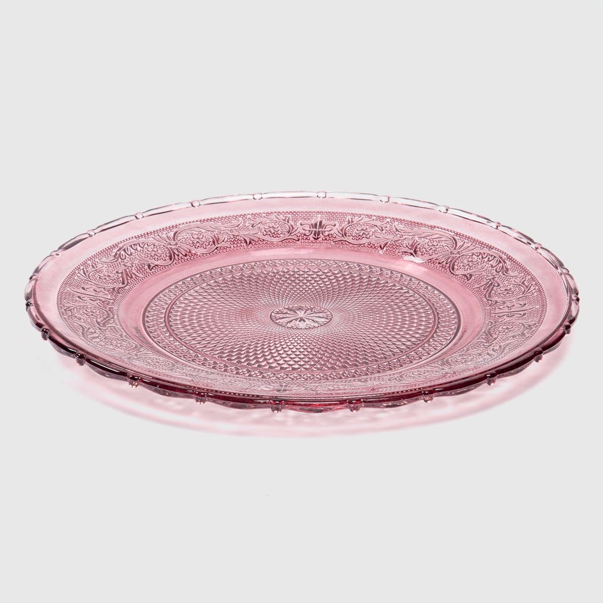 ROBERTA ALLEN - Plato Base Vidrio Labrado 30 cm Roberta Allen