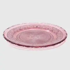 ROBERTA ALLEN - Plato Servir 30 Cm Vidrio Labrado Rosado
