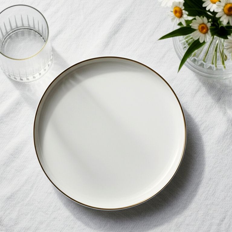 Plato Pan 17 Cm Borde Dorado