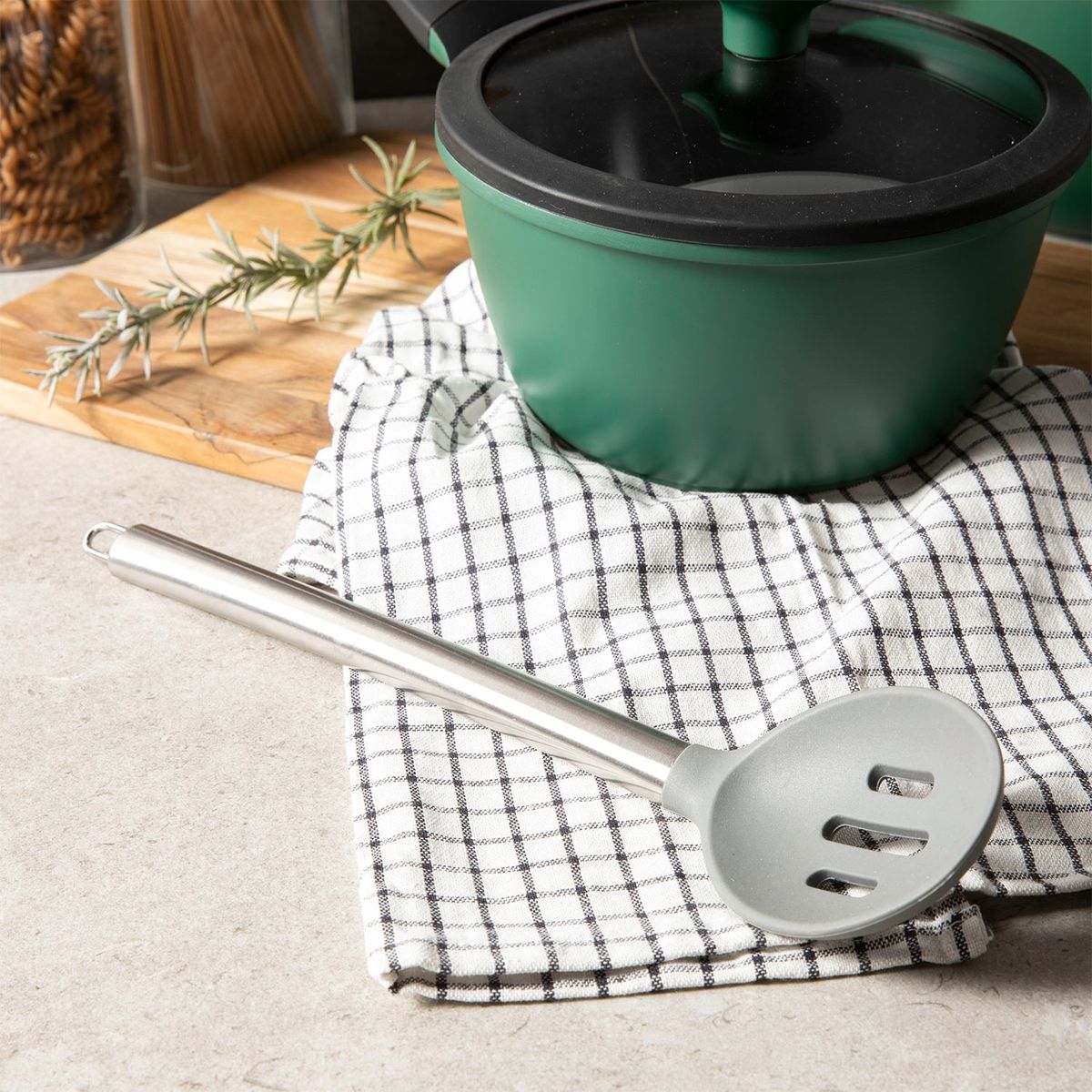 WURDEN - Cucharon Nylon Gris Mango Madera Wurden