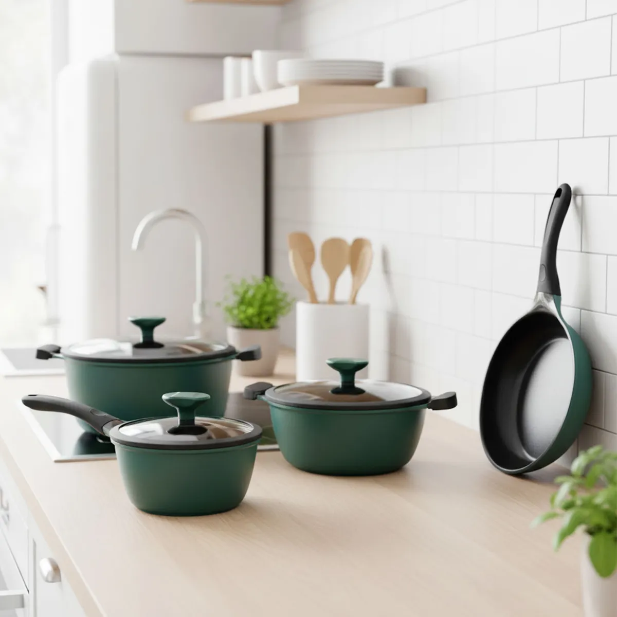 WURDEN - Batería de Cocina Cerámica 7 Piezas Wurden