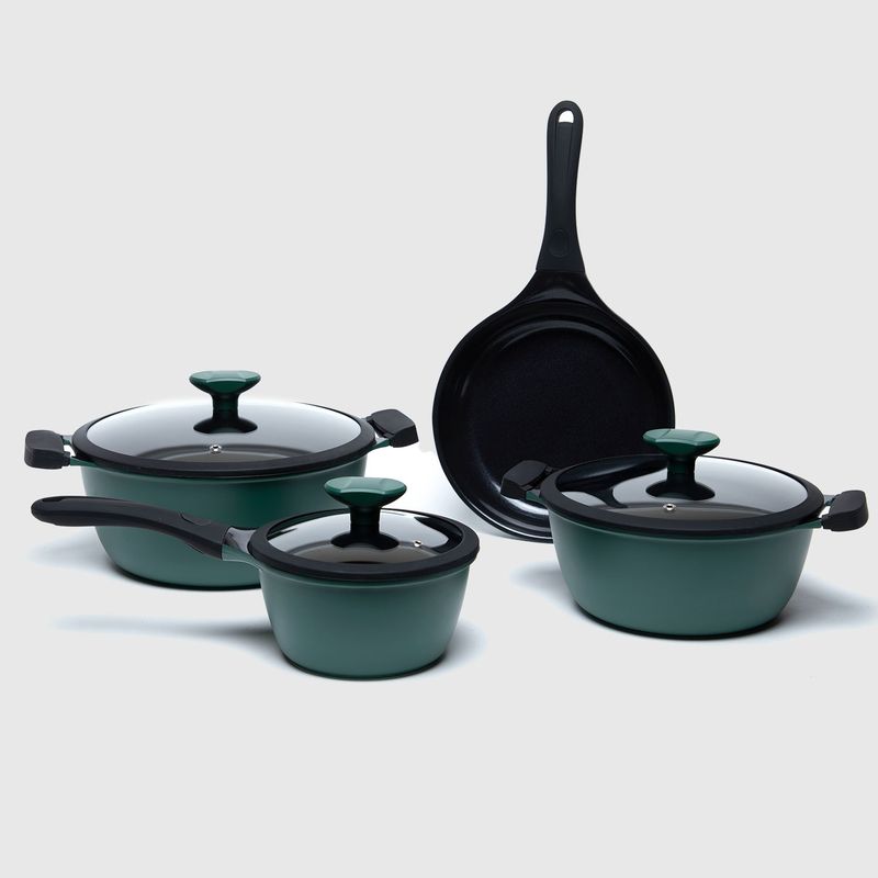 WURDEN - Batería de Cocina Cerámica Wurden Chef 7 Piezas Roja