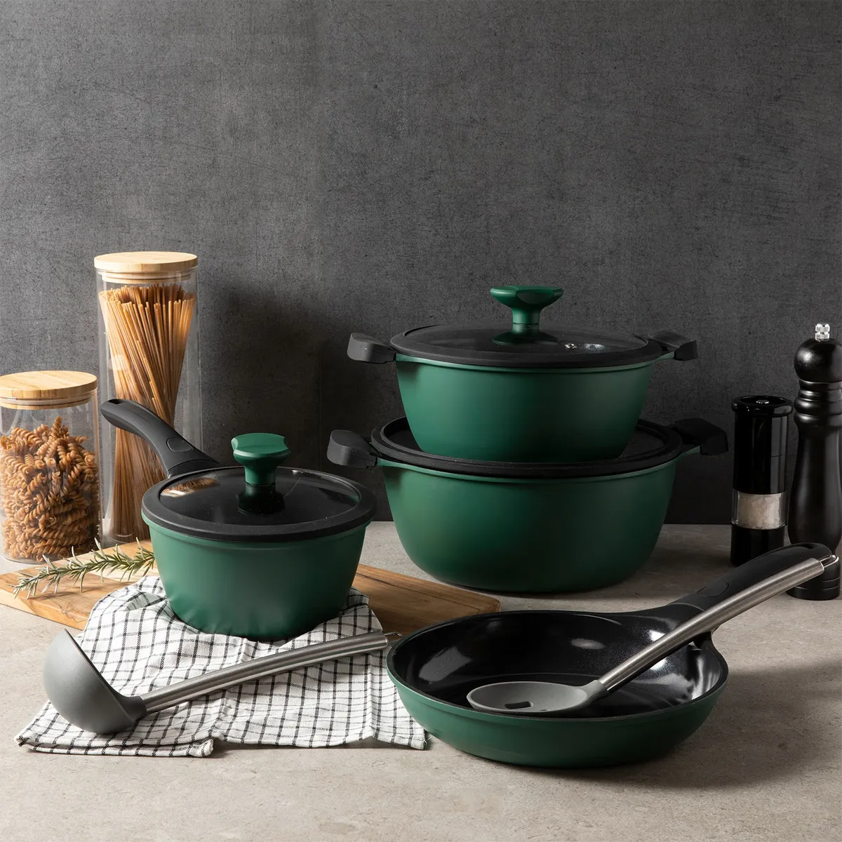 WURDEN - Batería de Cocina Cerámica 7 Piezas Wurden