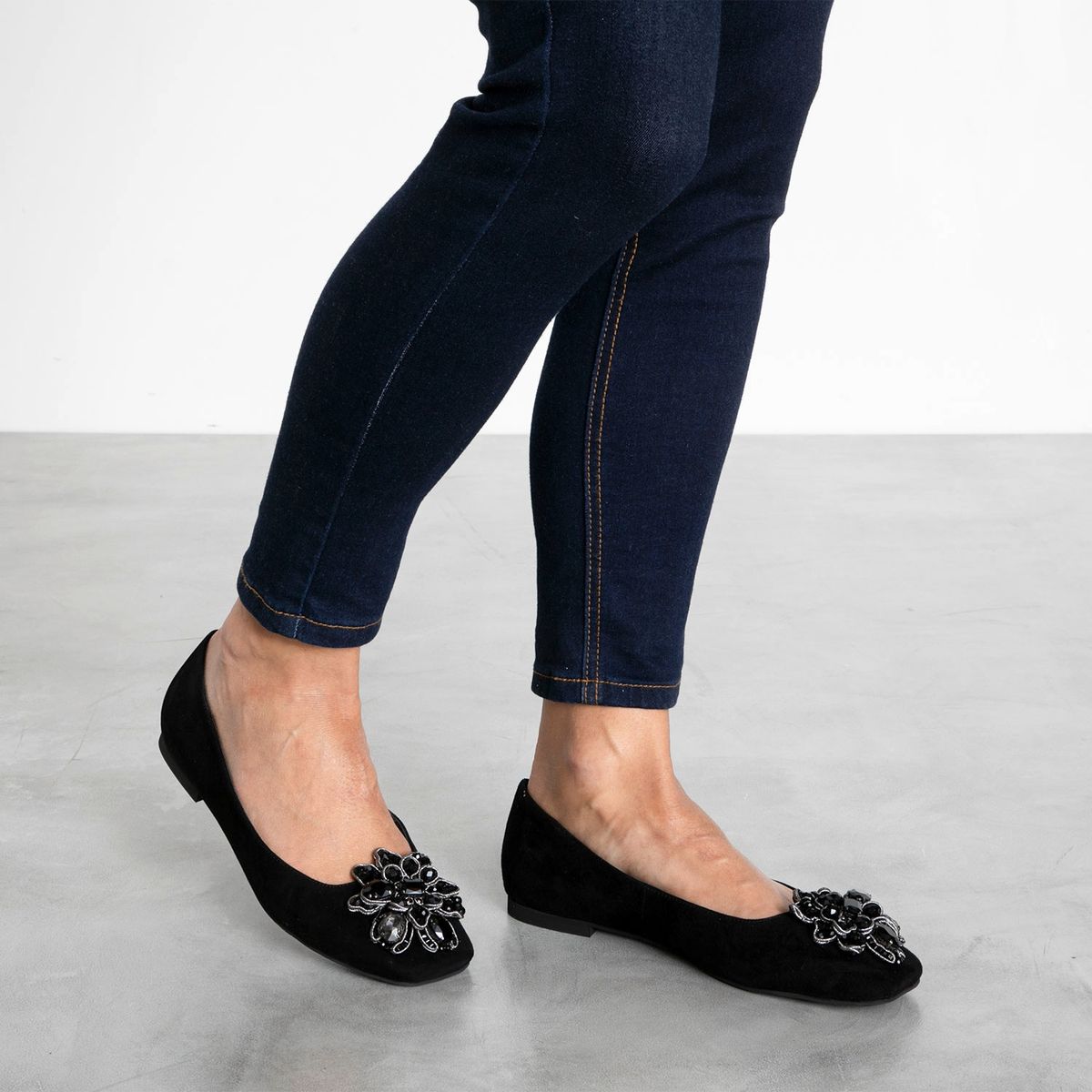 ALMA EN PENA - Ballerina Mujer Cuero Negro Alma En Pena