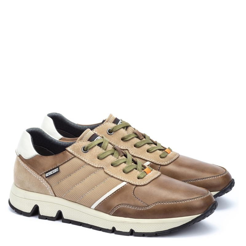 PIKOLINOS - Zapatilla Urbana Hombre Cuero Café Pikolinos