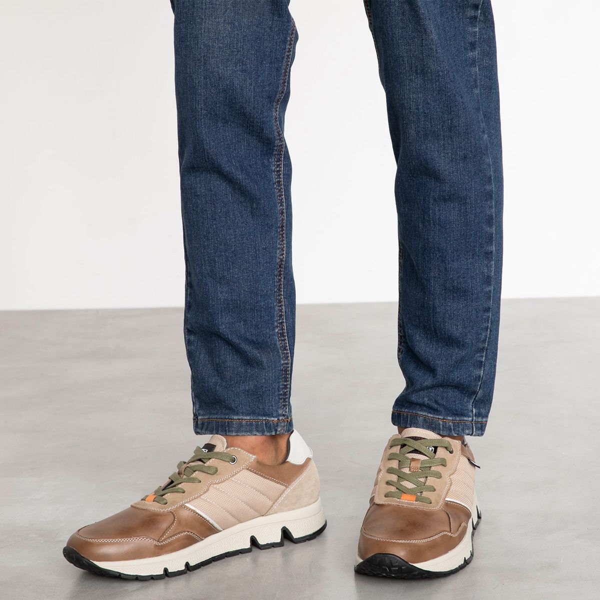 PIKOLINOS - Zapatilla Urbana Hombre Cuero Café Pikolinos