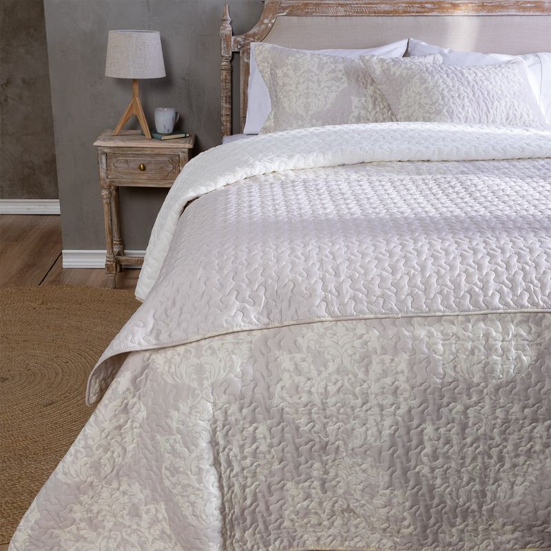 TEXTIL VIÑA - Cubrecama Chiporro Quilt + Piecera Sherpa