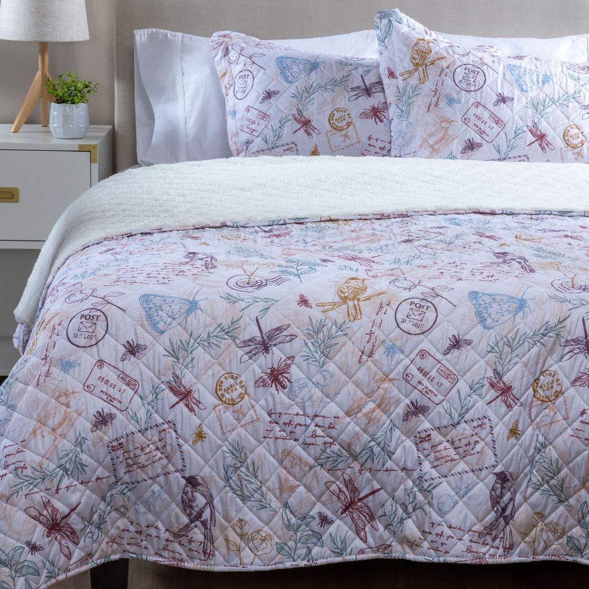 MICA - Cubrecama Mar Sherpa Retro Mica