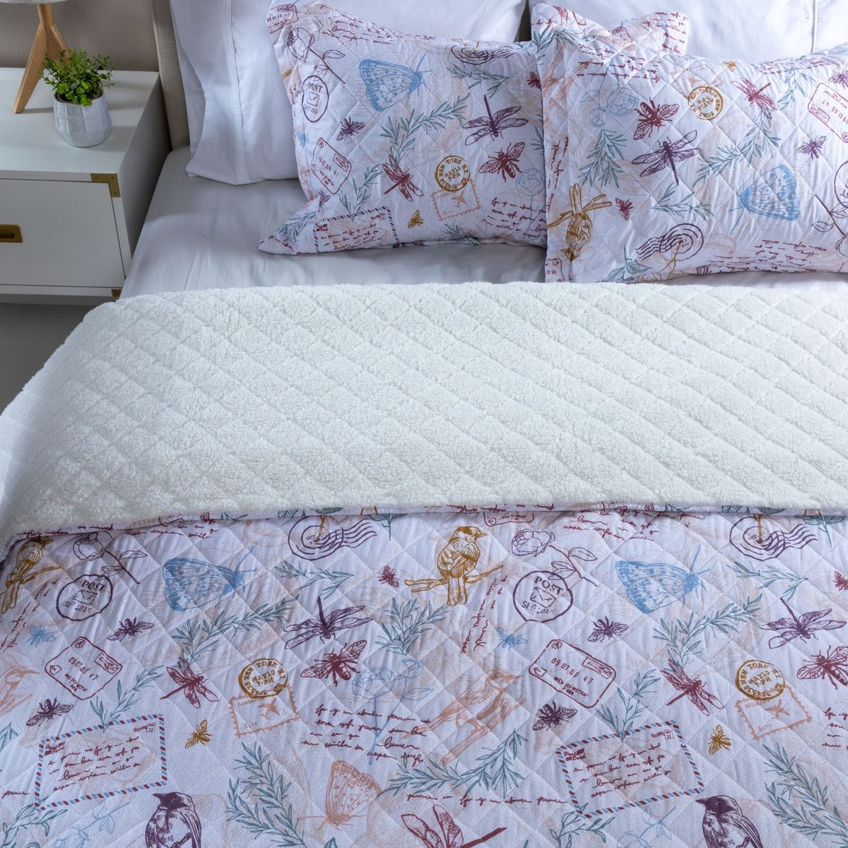 MICA - Cubrecama Mar Sherpa Retro Mica