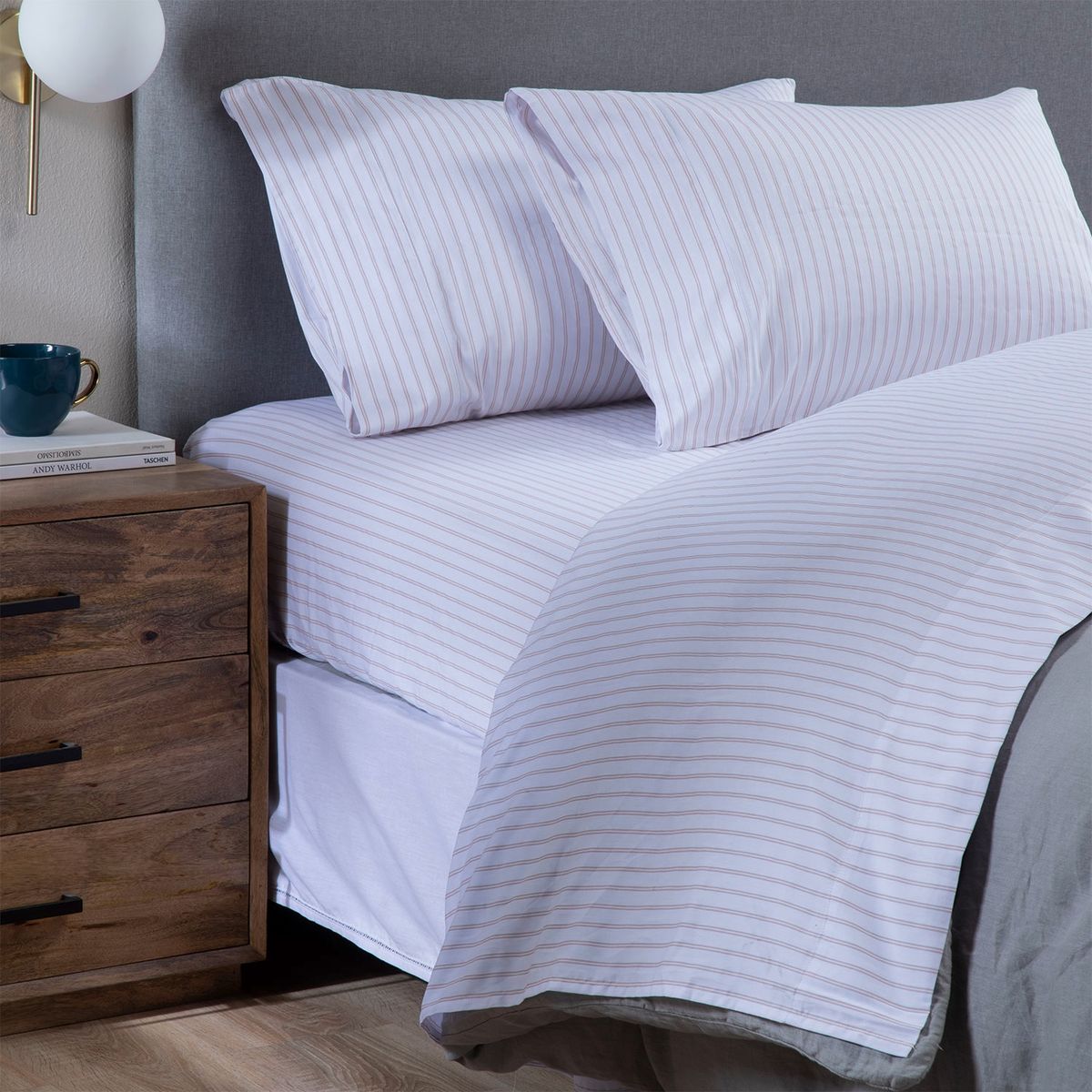 BASEMENT HOME - Juego de Sábanas Algodón Estampado