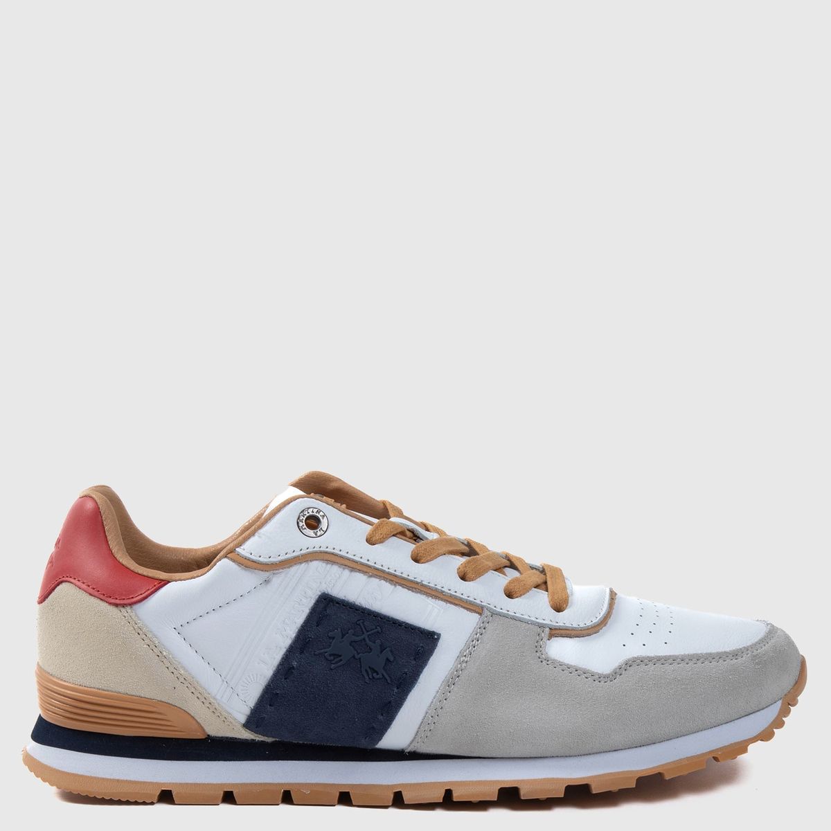 LA MARTINA - Zapatilla Urbana Hombre Cuero Blanco La Martina