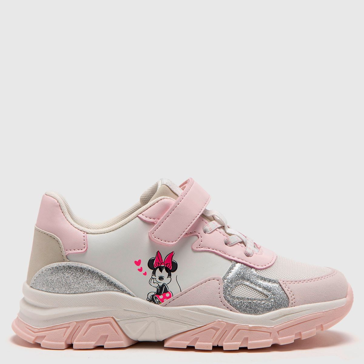 DISNEY - Zapatilla Urbana Niña Velcro Rosado Disney