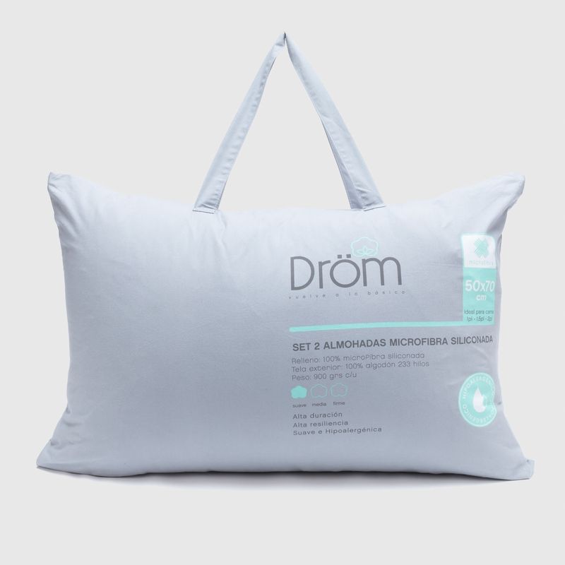 DROM - Set 2 Almohadas Microfibra 50X70 Cm Drom