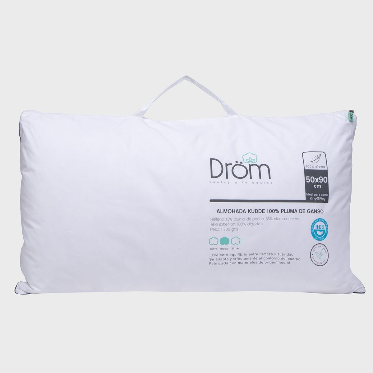 DROM - Almohada 100% Pluma Ganso Drom