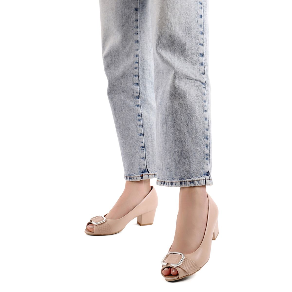 USAFLEX - Zapato Formal Mujer Cuero Beige Usaflex