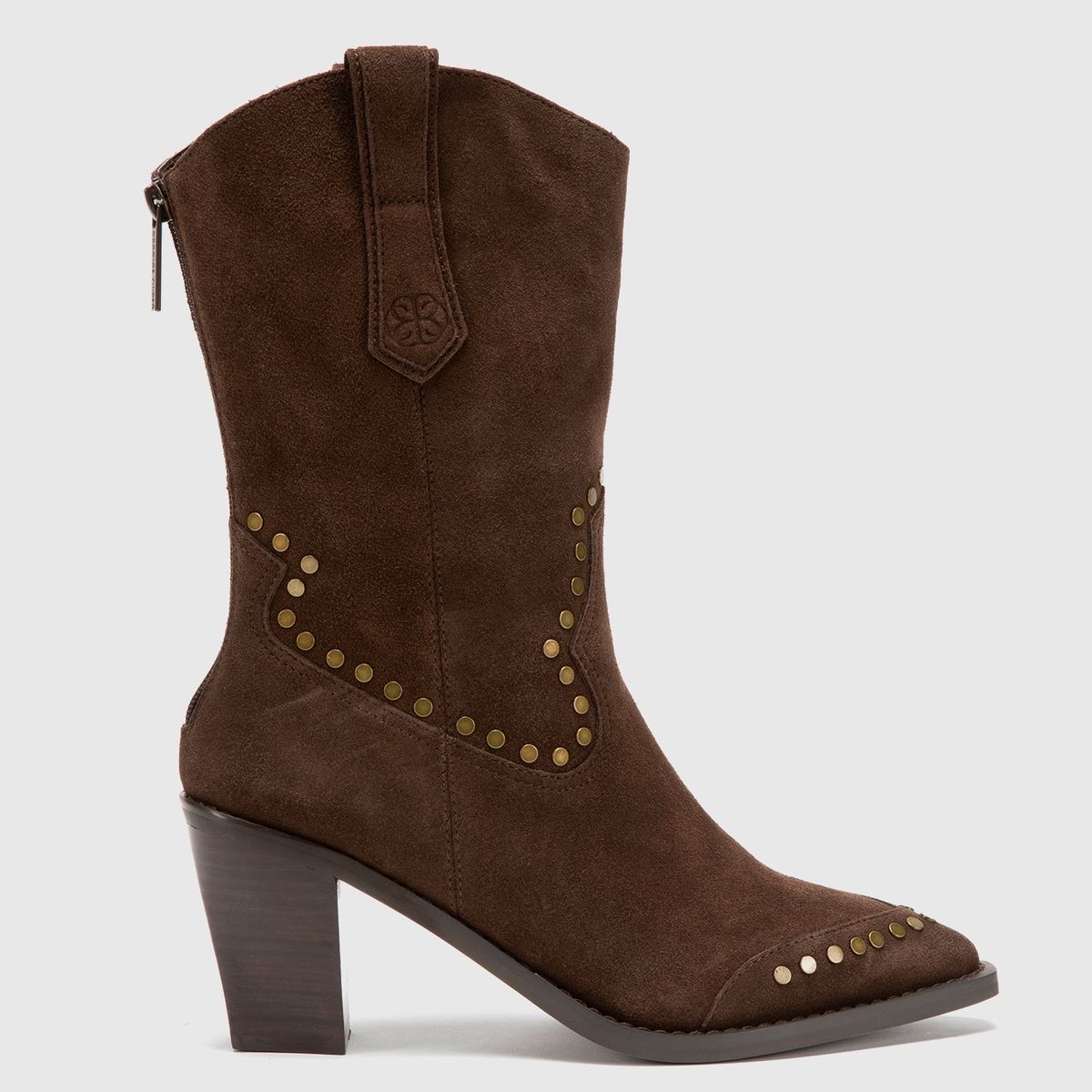 CECILIA BOLOCCO - Bota Vaquera Mujer Cuero Negro Cecilia Bolocco