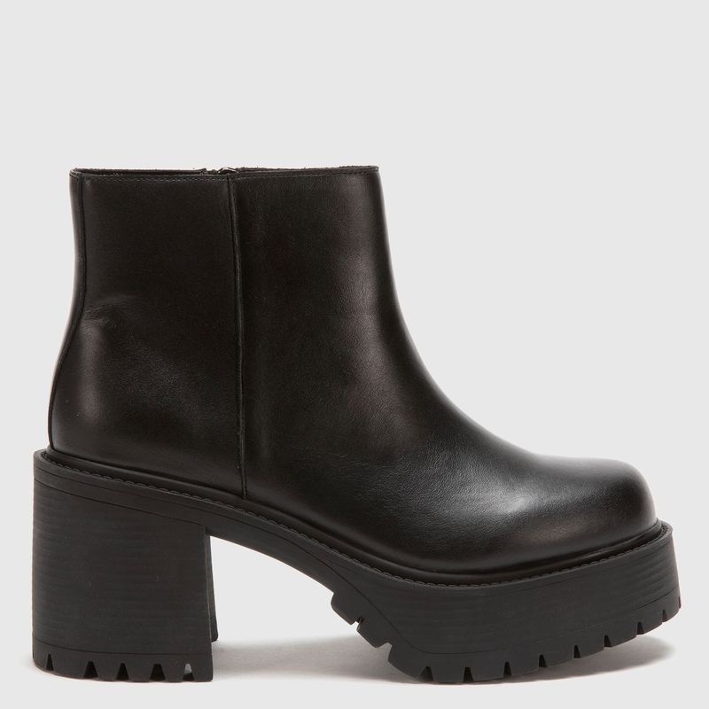 AMERICANINO - Botin Mujer Cuero Negro Americanino