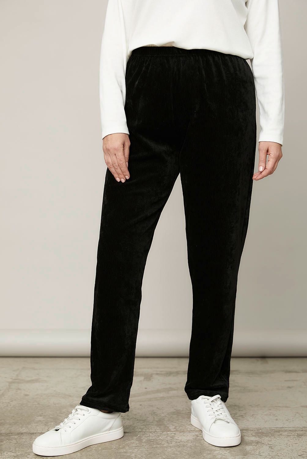 NEWPORT - Newport Pantalón Recto Tiro Alto Algodón Mujer
