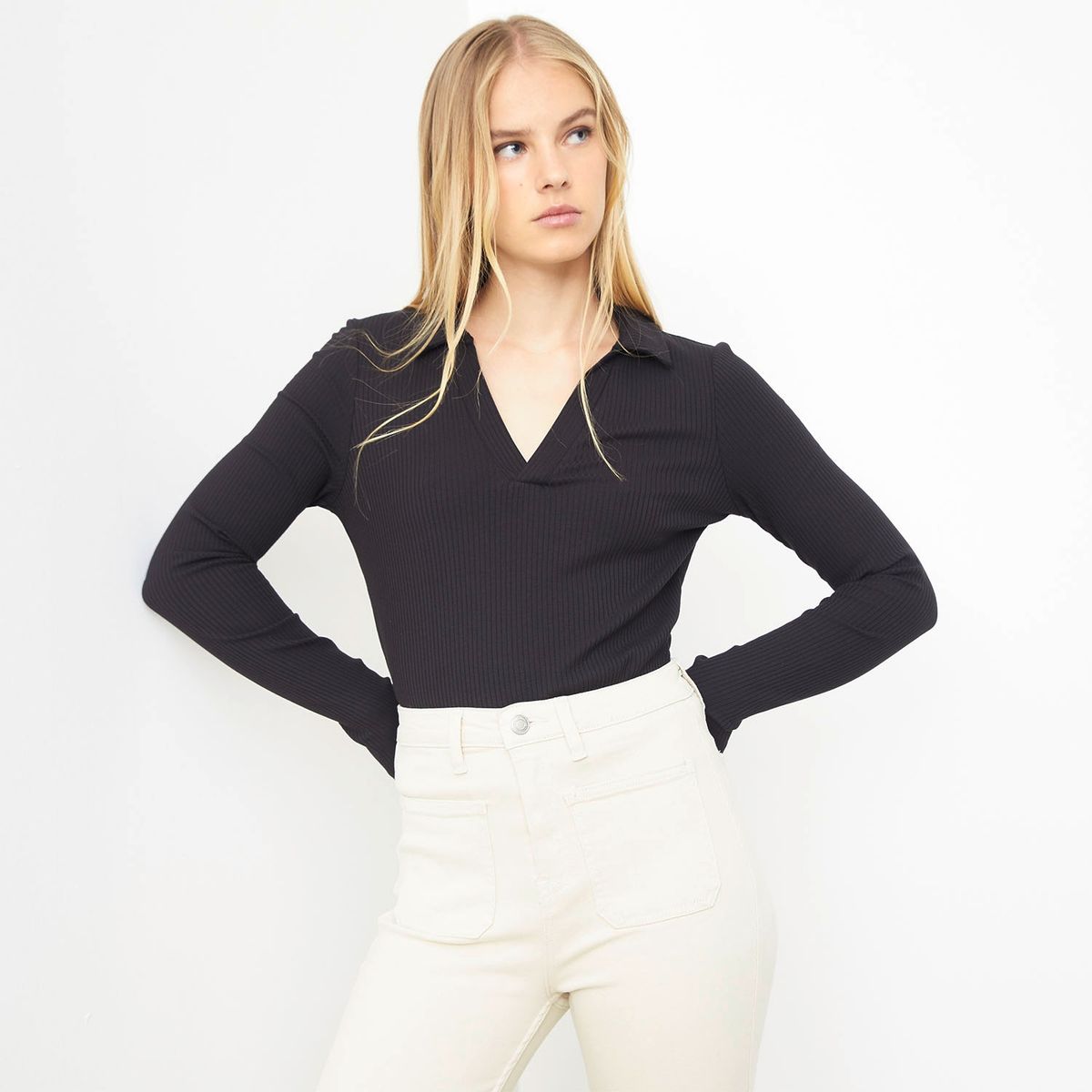 BASEMENT - Basement Polera Manga Larga Mujer