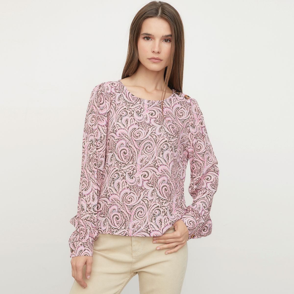 BASEMENT - Basement Blusa Manga Larga Mujer