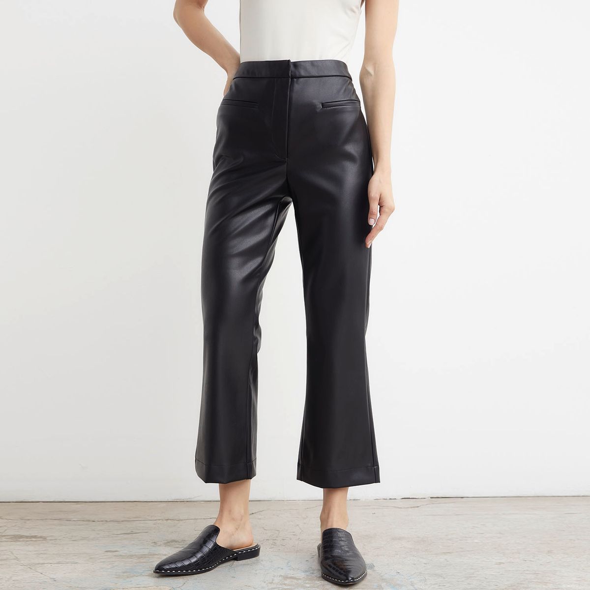 BASEMENT - Pantalón Recto Tiro Alto Mujer Basement