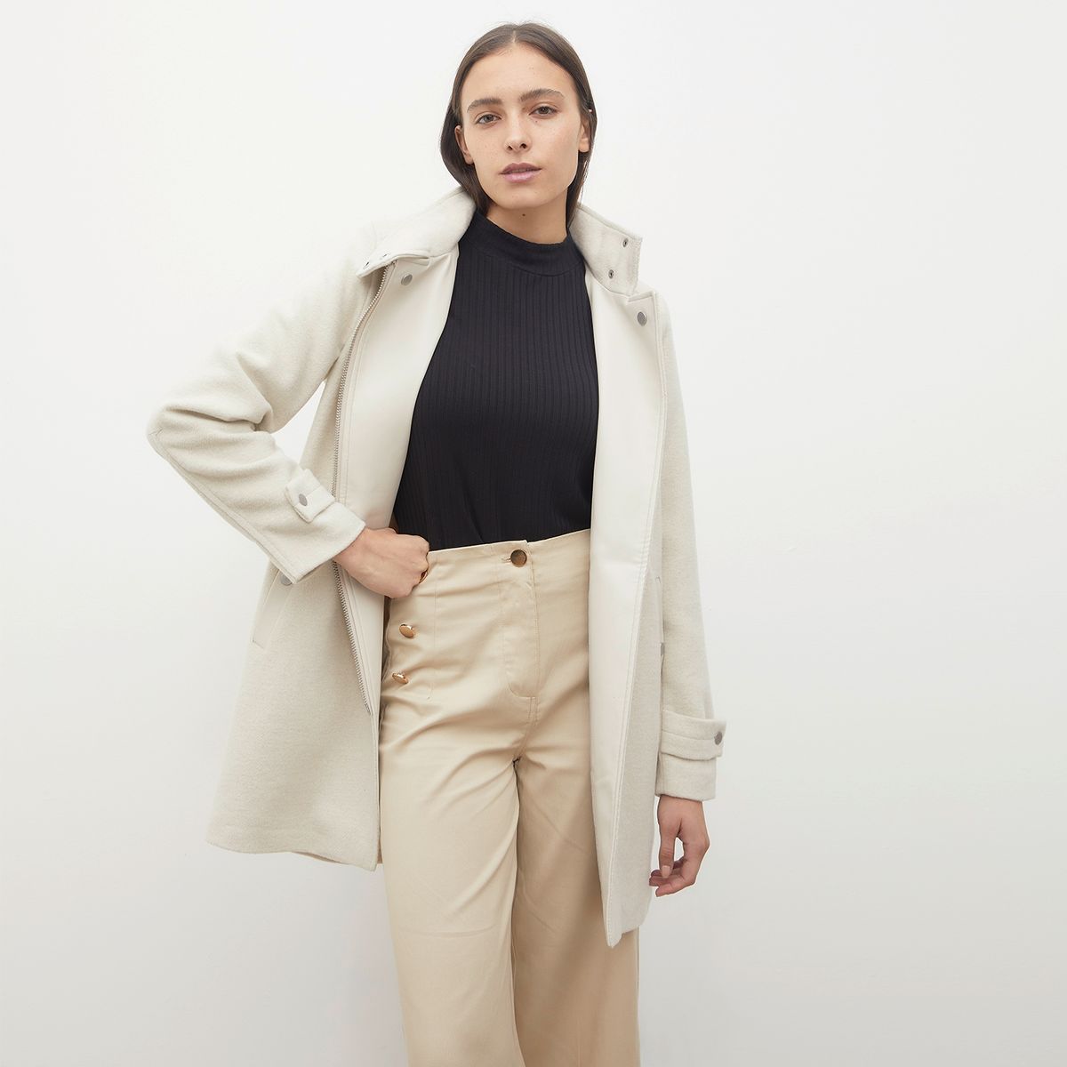 BASEMENT - Basement Abrigo Largo Mujer