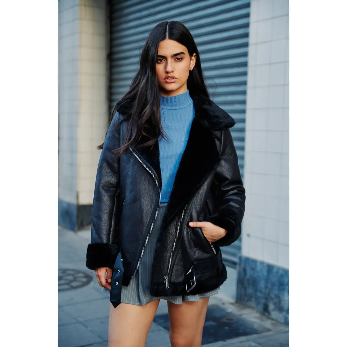 BASEMENT - Chaqueta Aviadora Mujer Basement