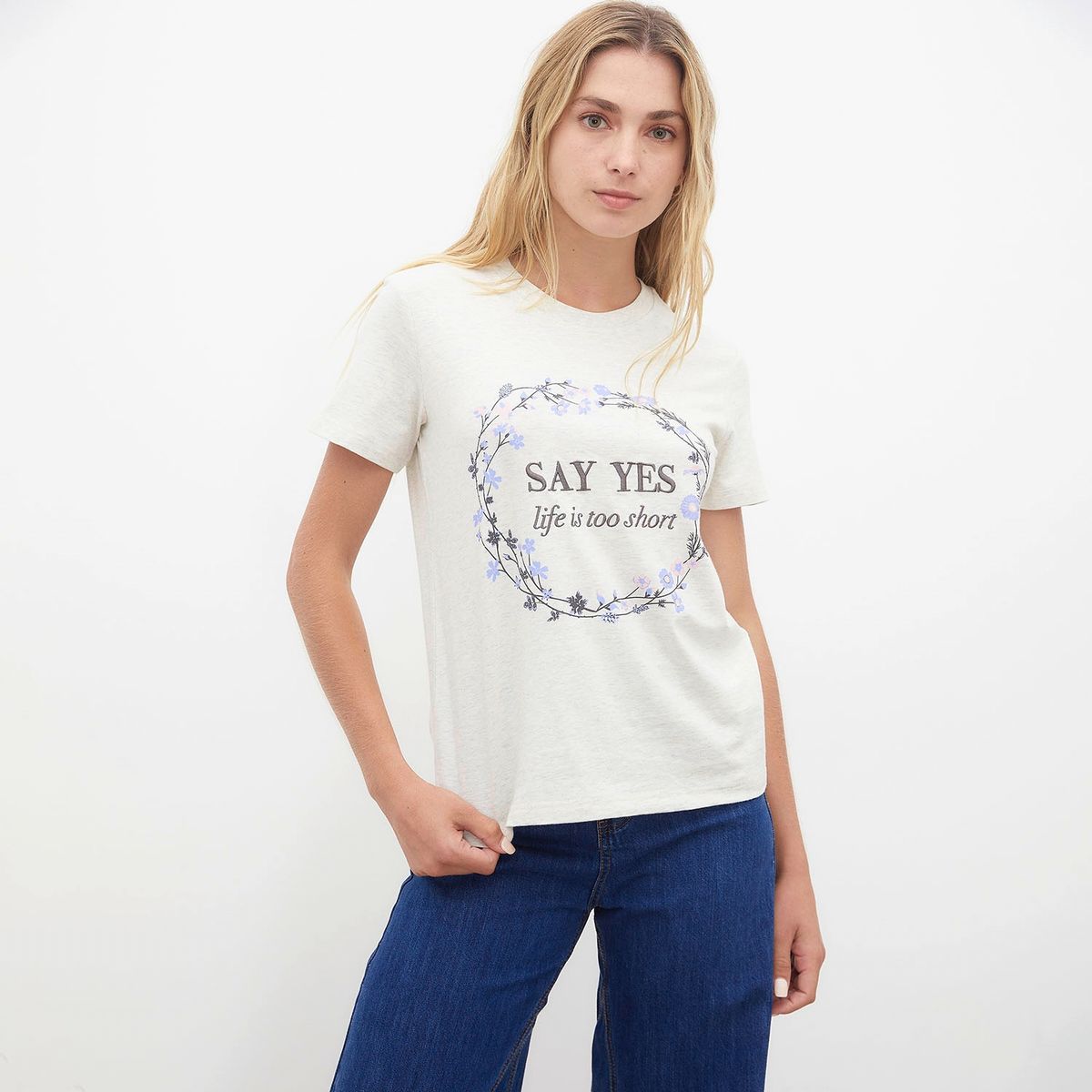 SYBILLA - Sybilla Polera Manga Corta Algodón Mujer