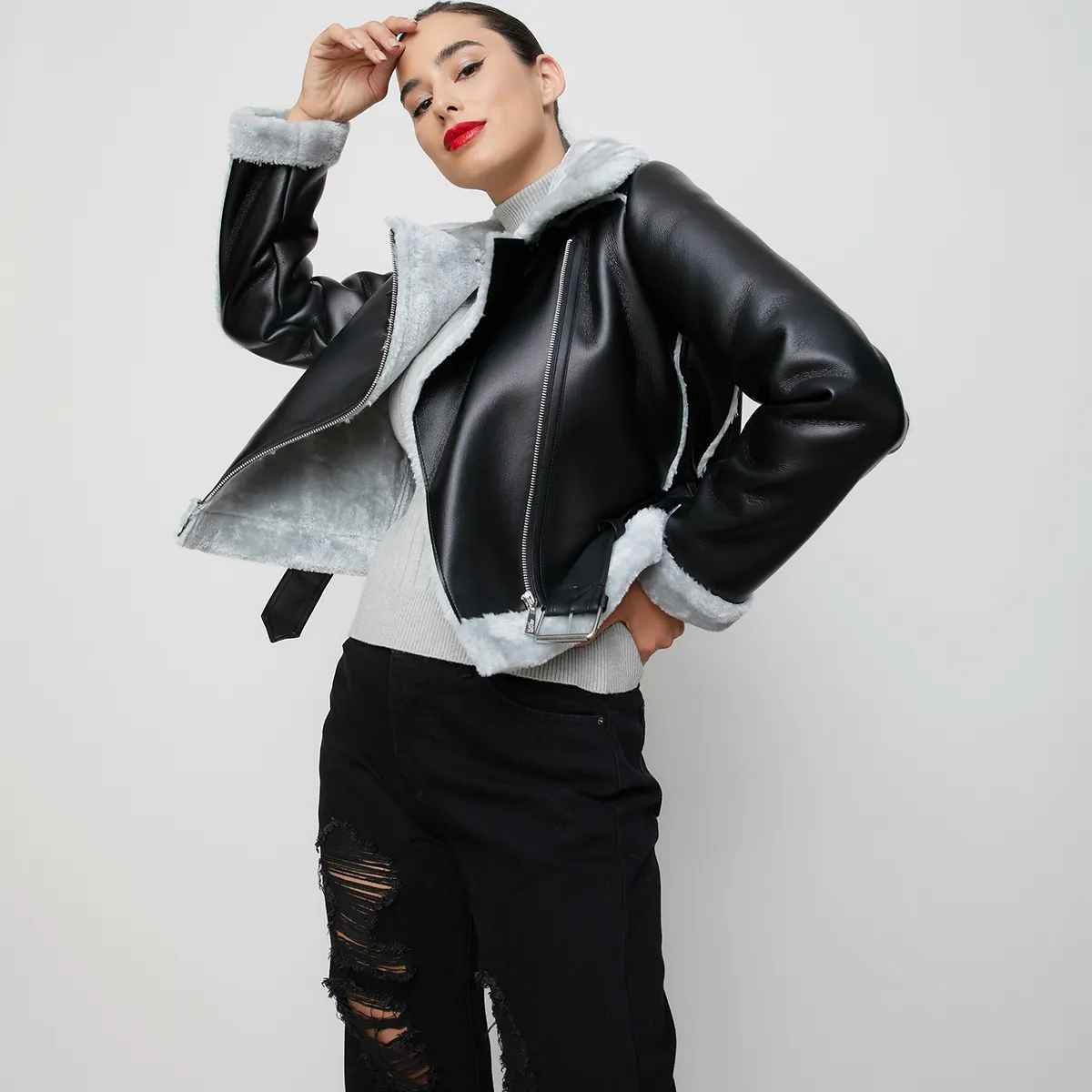 MOSSIMO - Chaqueta Aviadora Mujer Mossimo