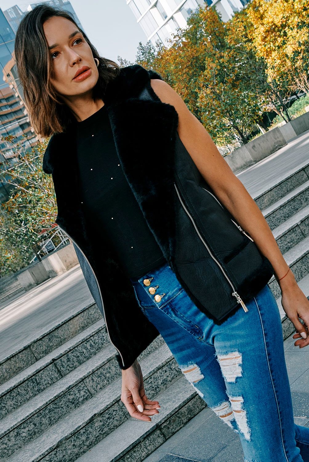 MOSSIMO - Mossimo Chaqueta Sin Mangas Mujer