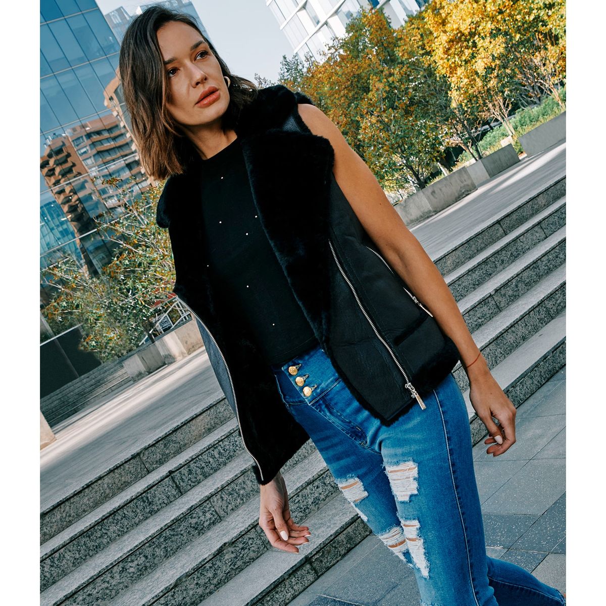 MOSSIMO - Mossimo Chaqueta Sin Mangas Mujer