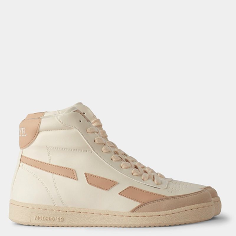 SAYE - Zapatilla Urbana Mujer Cuero Beige Saye