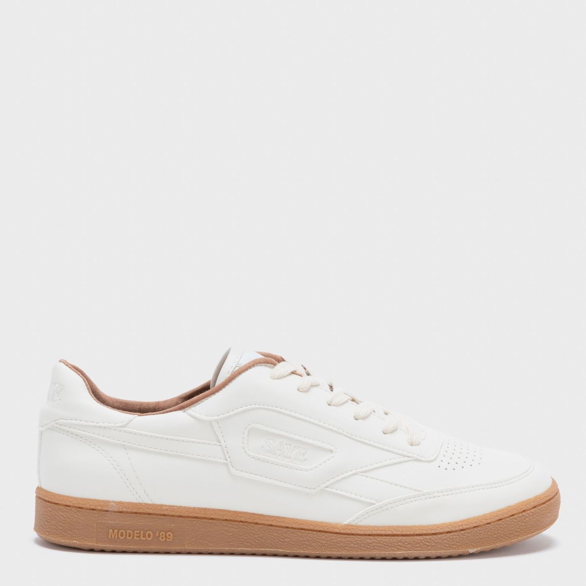 SAYE - Zapatilla Urbana Cuero Hombre Blanco Saye