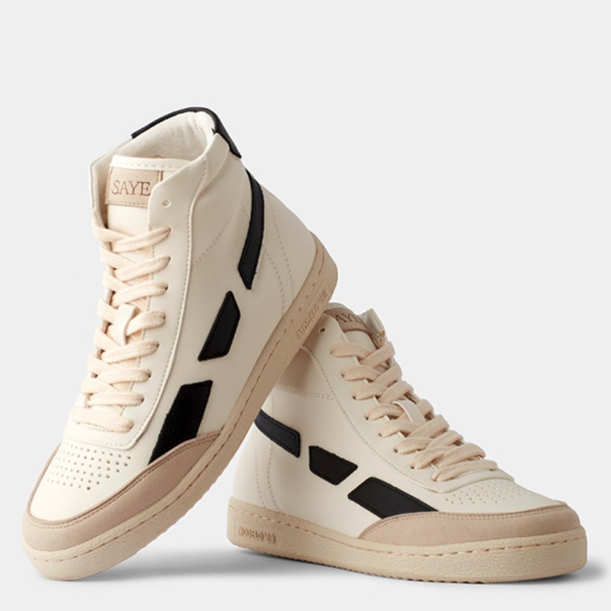 SAYE - Zapatilla Urbana Mujer Cuero Negro Saye