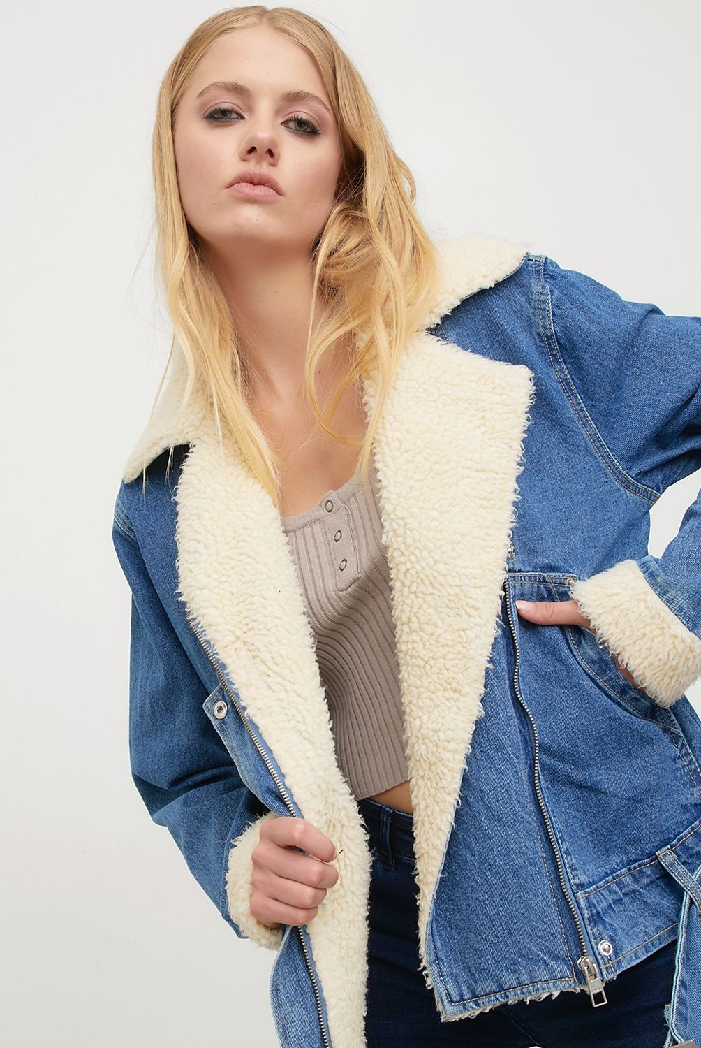 AMERICANINO - Americanino Chaqueta Jeans Algodón Mujer