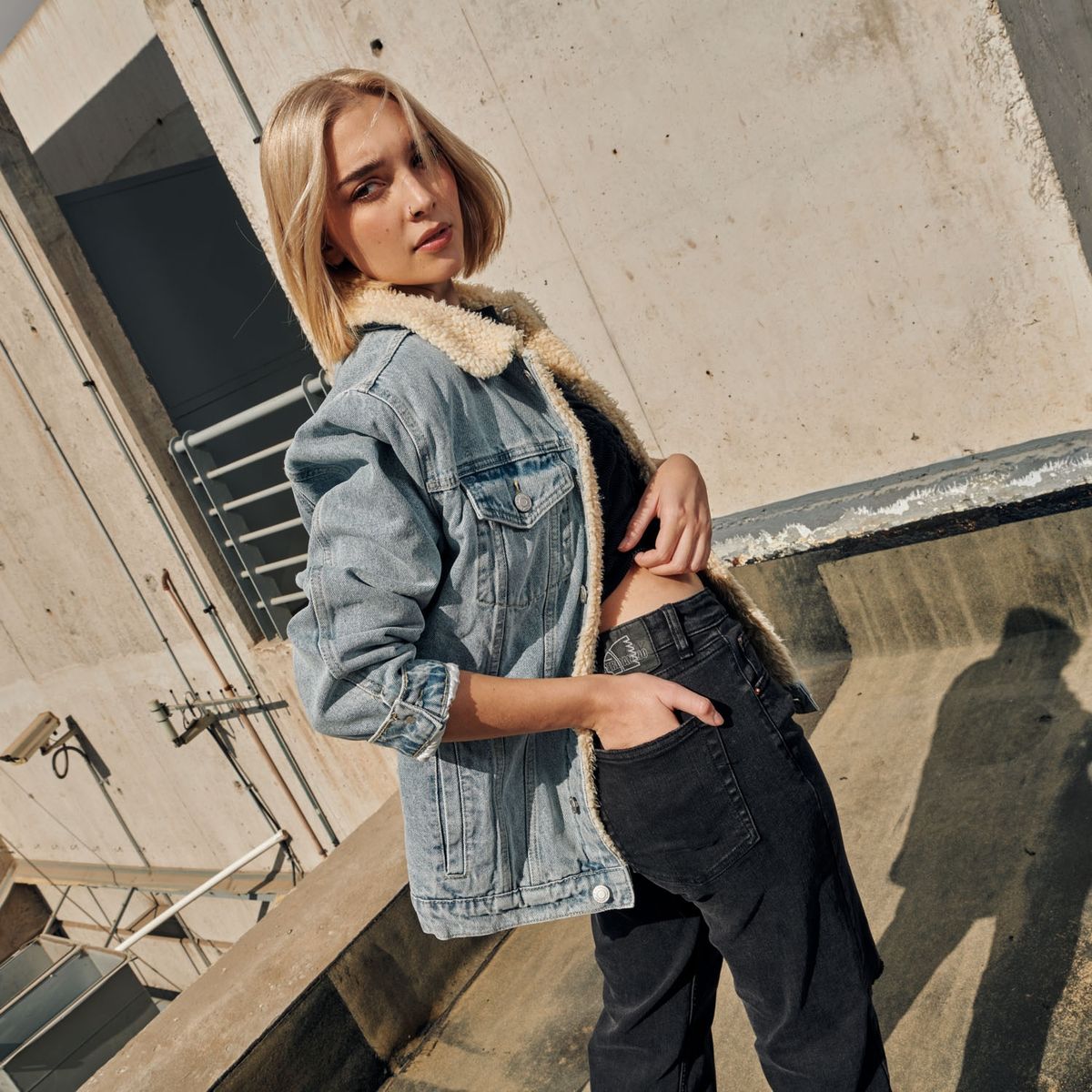 AMERICANINO - Americanino Chaqueta Jeans Algodón Mujer