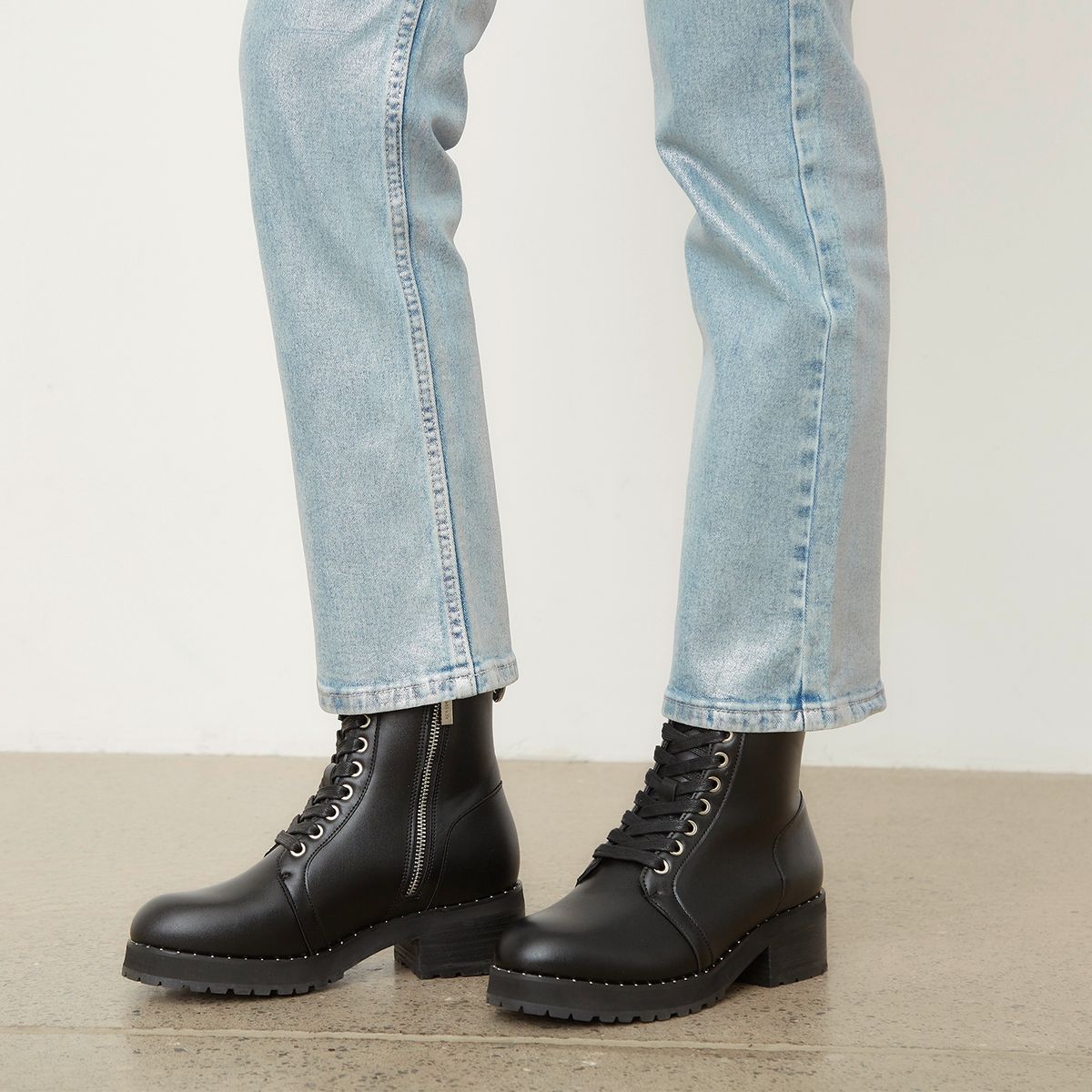 BASEMENT - Botín Mujer Negro Basement